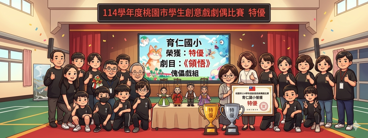 114學年度育仁國小參加桃園市創意戲劇比賽特優